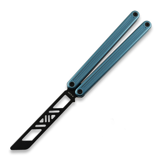 Glidr Arctic 2 Tumbled balisong trainer, Blue Moon