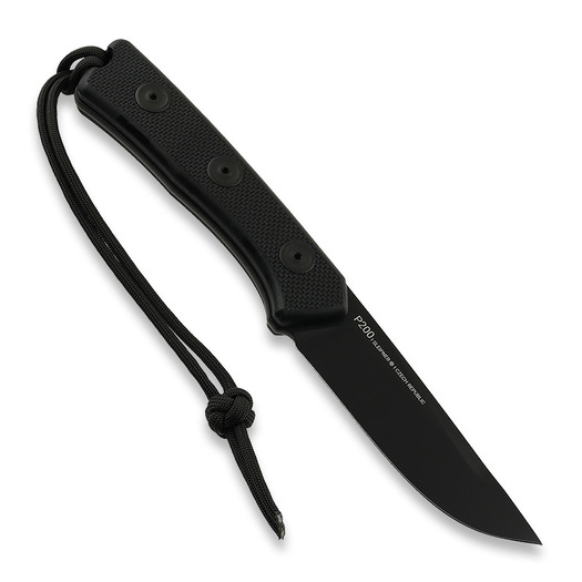 Cuchillo ANV Knives P200 Sleipner, Black/Kydex