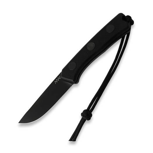 Couteau ANV Knives P200 Sleipner, Black/Black Leather