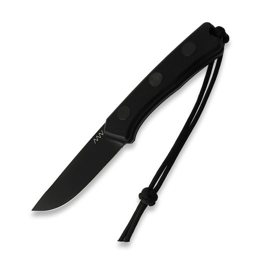 ANV Knives P200 Sleipner nož, Black/Black Leather