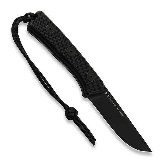 มีด ANV Knives P200 Sleipner, Black/Black Leather