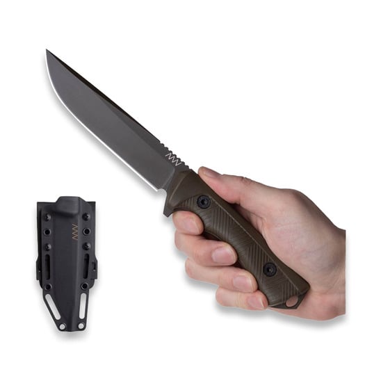 ANV Knives P300 Sleipner ナイフ, Olive/Olive