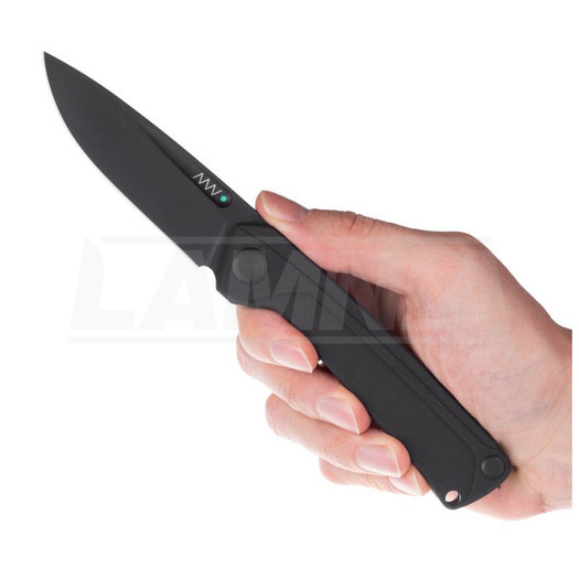 ANV Knives Z200 DLC Black Plain Edge G10 folding knife, black