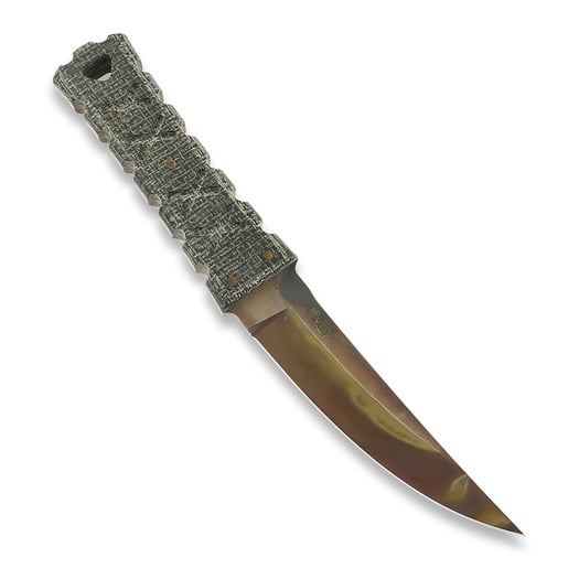 Williams Blade Design SZK005 Shobu Zukuri Kaiken 4.5 Apo kniv, Burlap Micarta