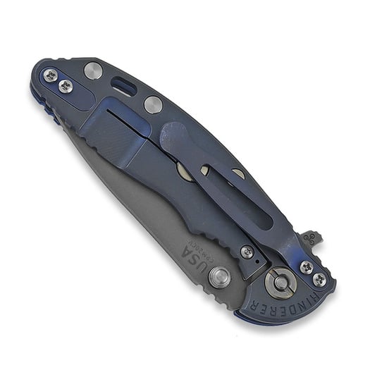 Hinderer 3.0 XM-18 Spanto Tri-Way Battle Blue Translucent Green G10 folding knife