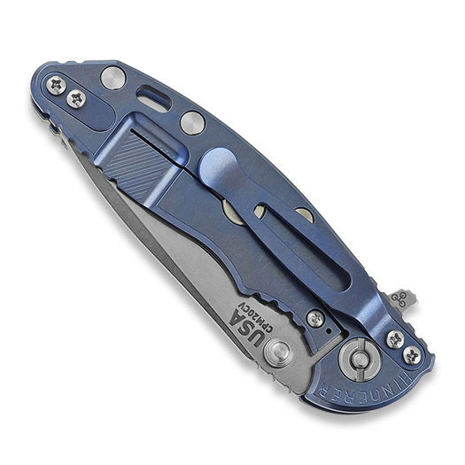 Zavírací nůž Hinderer 3.0 XM-18 Spanto Tri-Way Stonewash Blue Translucent Green G10