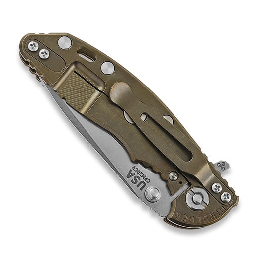Hinderer 3.0 XM-18 Spanto Tri-Way Stonewash Bronze Coyote G10 folding knife