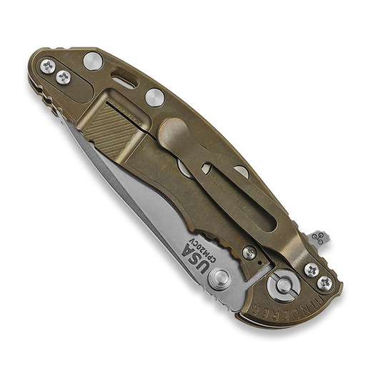 Складной нож Hinderer 3.0 XM-18 Spanto Tri-Way Stonewash Bronze OD Green G10