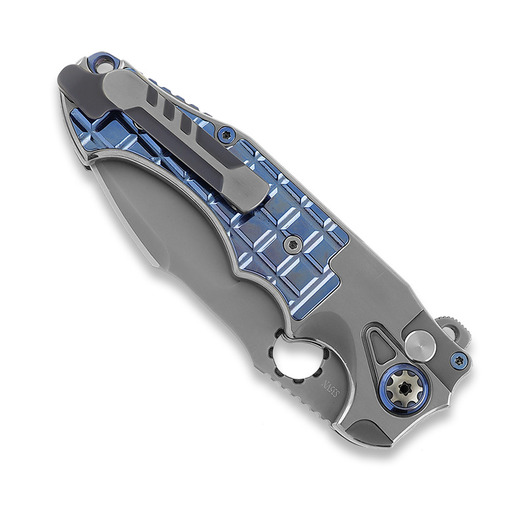 Andre de Villiers Alpha S sklopivi nož, Blue Ti Fragged