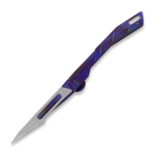 Titaner Titanium Micro Knife Falcon sulankstomas peilis, Aurora