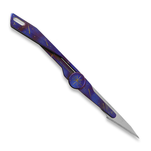 Titaner Titanium Micro Knife Falcon vouwmes, Aurora
