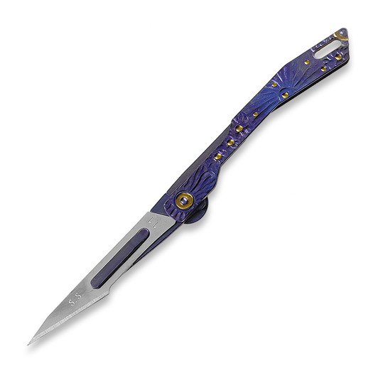 Titaner Titanium Micro Knife Falcon Taschenmesser, Deep Sea