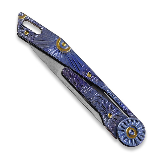 Titaner Titanium Micro Knife Falcon fällkniv, Deep Sea