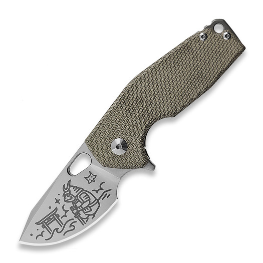 Fox Suru Micarta Lamnia Exclusive סכין מתקפלת, Frog FX-526MIOD-JP
