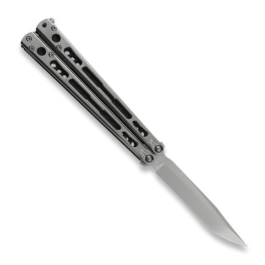 Nož motýlek Hom Design Chimera V2, Stonewashed Ti/CF/Blue G-10