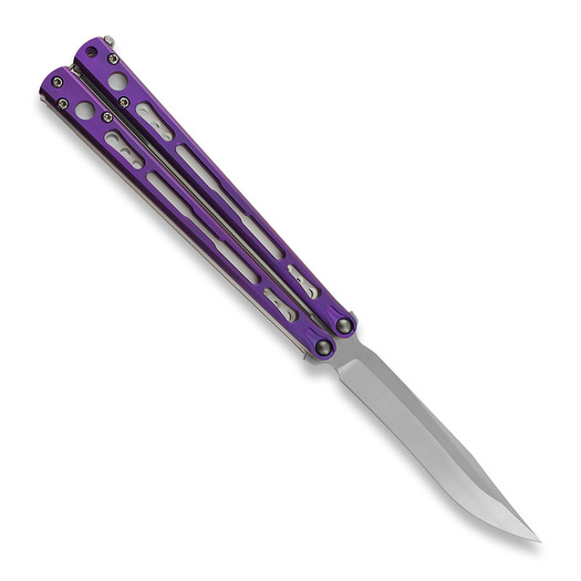 Hom Design Chimera V2 Bali-Song Messer, Purple Anodized Ti, White/Tifanny Blue G-10