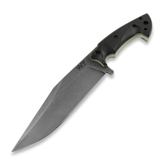 Нож за оцеляване Work Tuff Gear Hondo, Retro Washed, Black+Neon Green Gator Grip