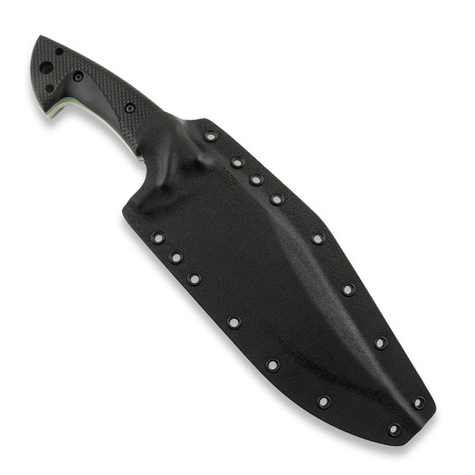Work Tuff Gear Hondo survival knife, Retro Washed, Black+Neon Green Gator Grip