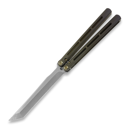 Medford Viceroy butterfly knife, S45VN Tumbled Tanto, Bronze Violet