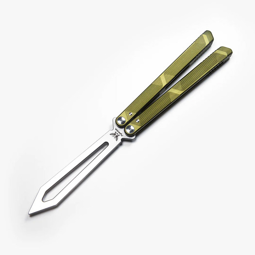 Cvičné nož motýlek Flytanium Zenith Trainer - Volt Lime / Stonewash