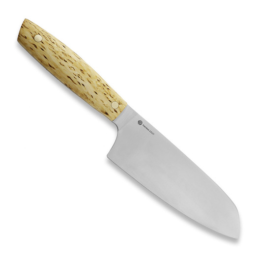 Nordic Knife Design Santoku 165 kokkiveitsi, curly birch