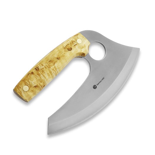 Nordic Knife Design ULU kitchen knife, curly birch