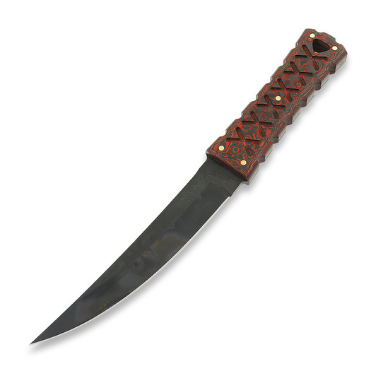 Williams Blade Design SZT E01 Shobu Zukuri Tanto 5.7" Apo knife, lava flow carbon
