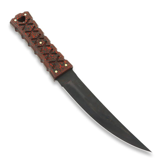 Нож Williams Blade Design SZT E01 Shobu Zukuri Tanto 5.7" Apo, lava flow carbon