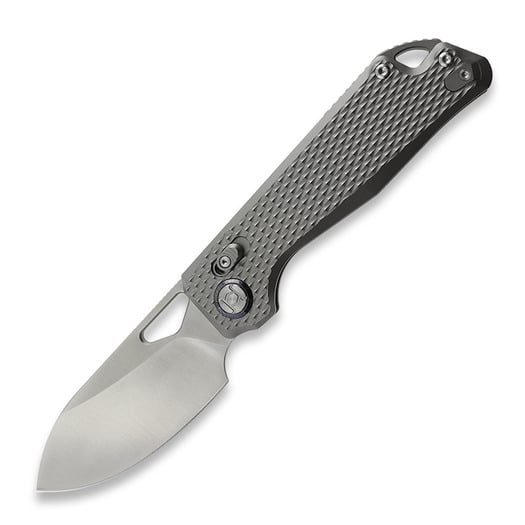 Kunwu Knives Pulsar XL - Diamond Texture Ti - Satin folding knife