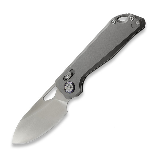 Kunwu Knives Pulsar XL - Orange Peel Texture Ti - Satin folding knife