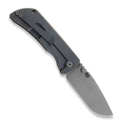 McNees Custom Knives MAC2 3.5 - Atomic SW - Blue / Bronze folding knife
