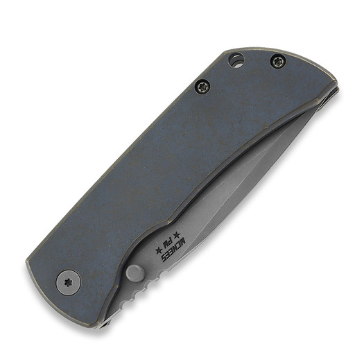 McNees Custom Knives MAC2 3.5 - Atomic SW - Blue / Bronze 折叠刀