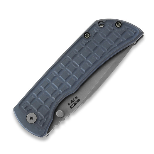 McNees Custom Knives MAC2 3.5 - Matte SW - Frag - Blue folding knife
