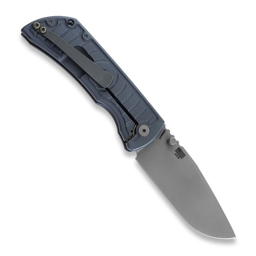 McNees Custom Knives MAC2 3.5 - Matte SW - Shockwave - Blue foldekniv
