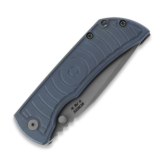 McNees Custom Knives MAC2 3.5 - Matte SW - Shockwave - Blue kääntöveitsi