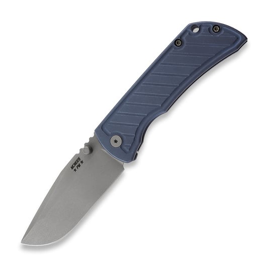 McNees Custom Knives MAC2 3.5 - Matte SW - Fastback - Blue folding knife
