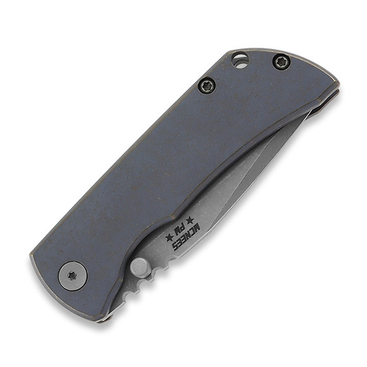 McNees Custom Knives MAC2 3" - Atomic SW - Blue / Bronze foldekniv