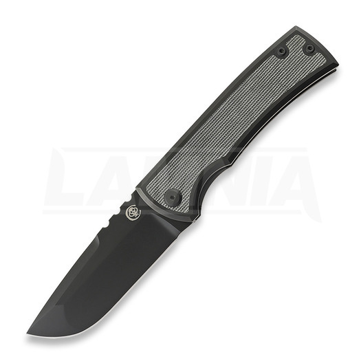 Chaves Knives Redencion 229 Kickstop Drop Point folding knife, black micarta