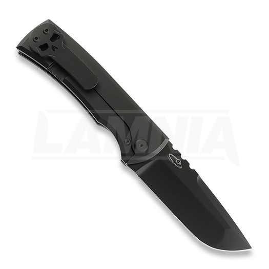 Chaves Knives Redencion 229 Kickstop Drop Point folding knife, black micarta