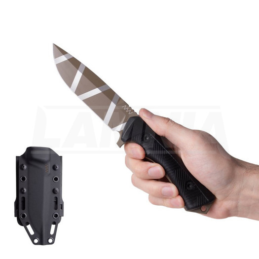 ANV Knives P250 סכין, Ceracote Coyote CAMO, GRNPU Black