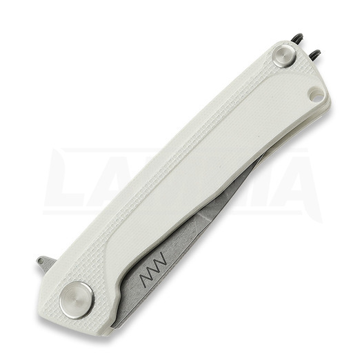ANV Knives Z100 BB Plain edge folding knife, G10, white