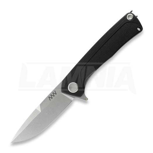ANV Knives Z100 BB Plain edge 折り畳みナイフ, GRN, 黒