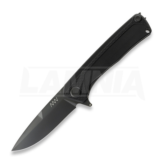 Складной нож ANV Knives Z100 BB Plain edge DLC, G-10, чёрный