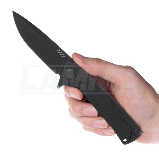 Πτυσσόμενο μαχαίρι ANV Knives Z100 BB Plain edge DLC, G-10, μαύρο