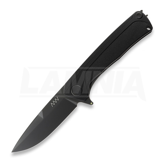 Складной нож ANV Knives Z100 BB Plain edge DLC, GRN, чёрный