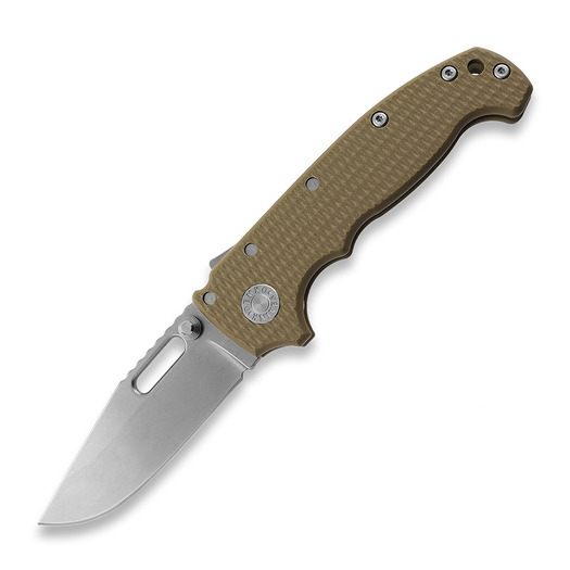 Demko Knives MG AD20S Clip Point 20CV G10 折り畳みナイフ, brown