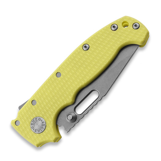 Demko Knives MG AD20S Clip Point 20CV G10 foldekniv, yellow #1