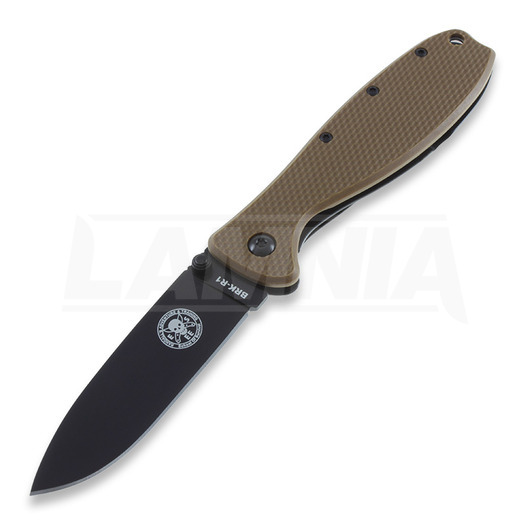 ESEE Zancudo folding knife, coyote brown/black