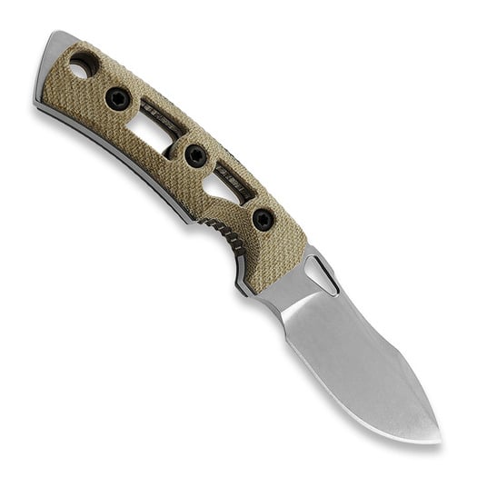 Fobos Knives Tier1-Mini Mini knife, Micarta Natural - Black Liner