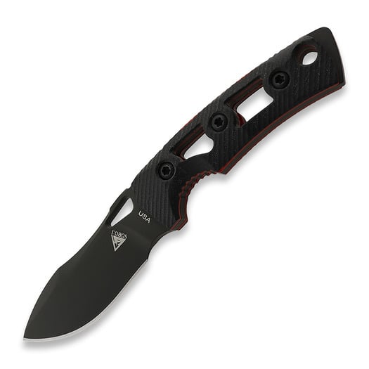 Fobos Knives Tier1-Mini Mini knife, G10 Black - Red Liner, black